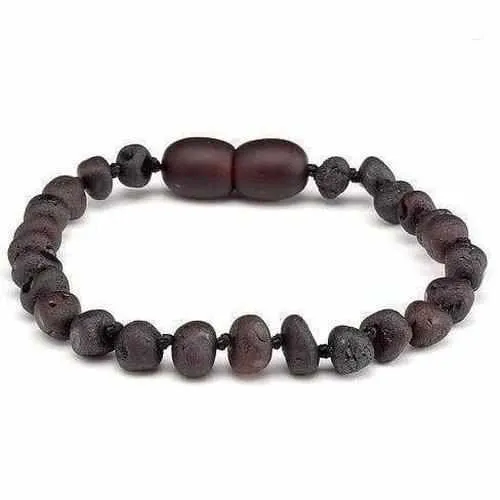 Child Cherryaid Raw Dark Cherry Baltic Amber Anklet Bracelet