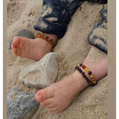 Child Cherryaid Raw Dark Cherry Baltic Amber Anklet Bracelet