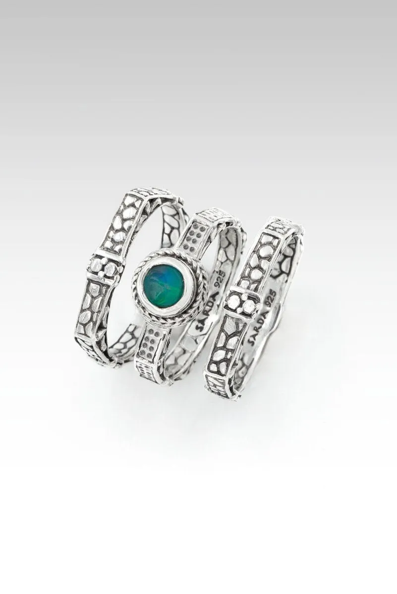 Chosen Worthy Loved Ring Set of 3™ in Opal