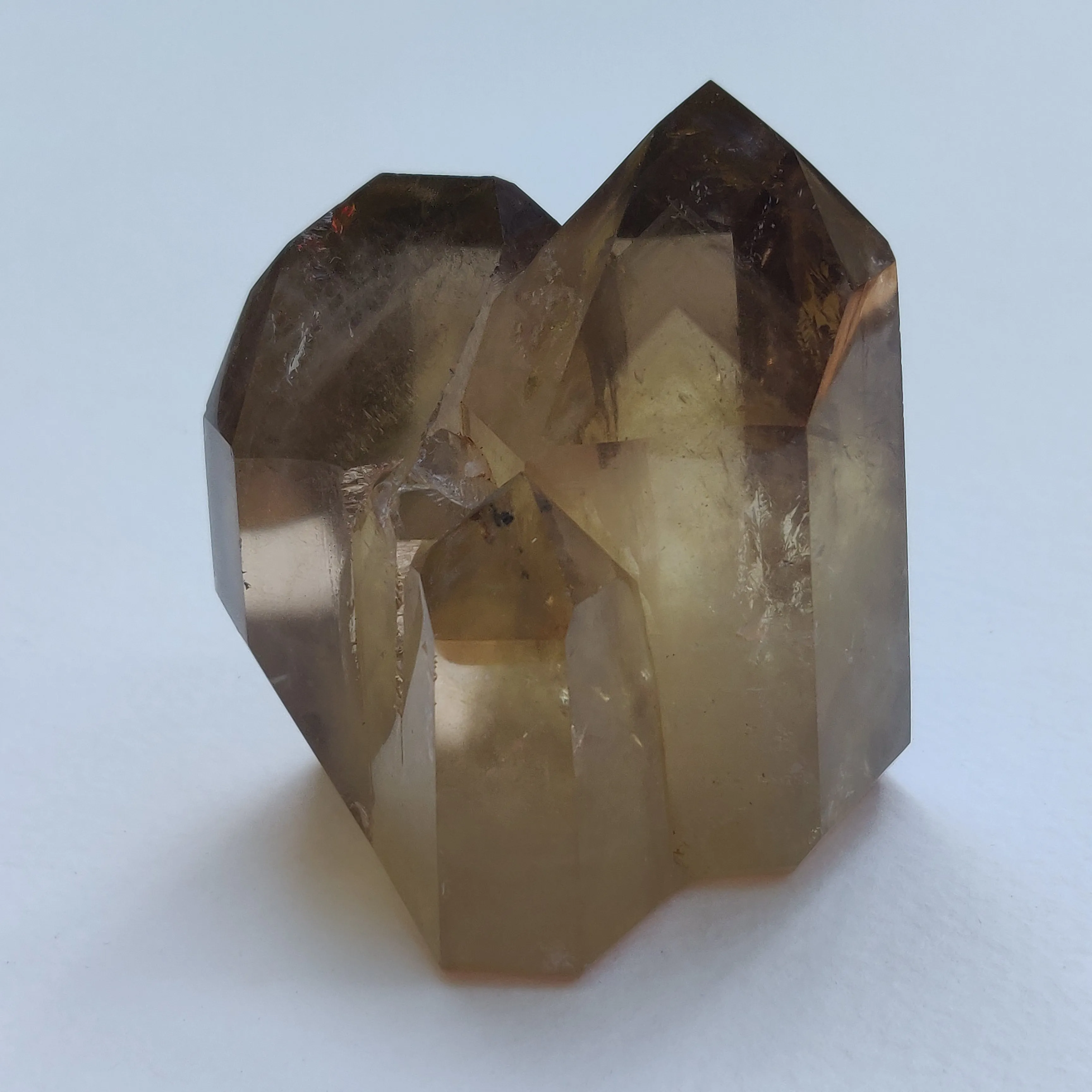 Citrine Cluster Points with Rainbow Inclusons (#12E)