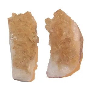 Citrine Cluster Set Live Long Prosper Crystals