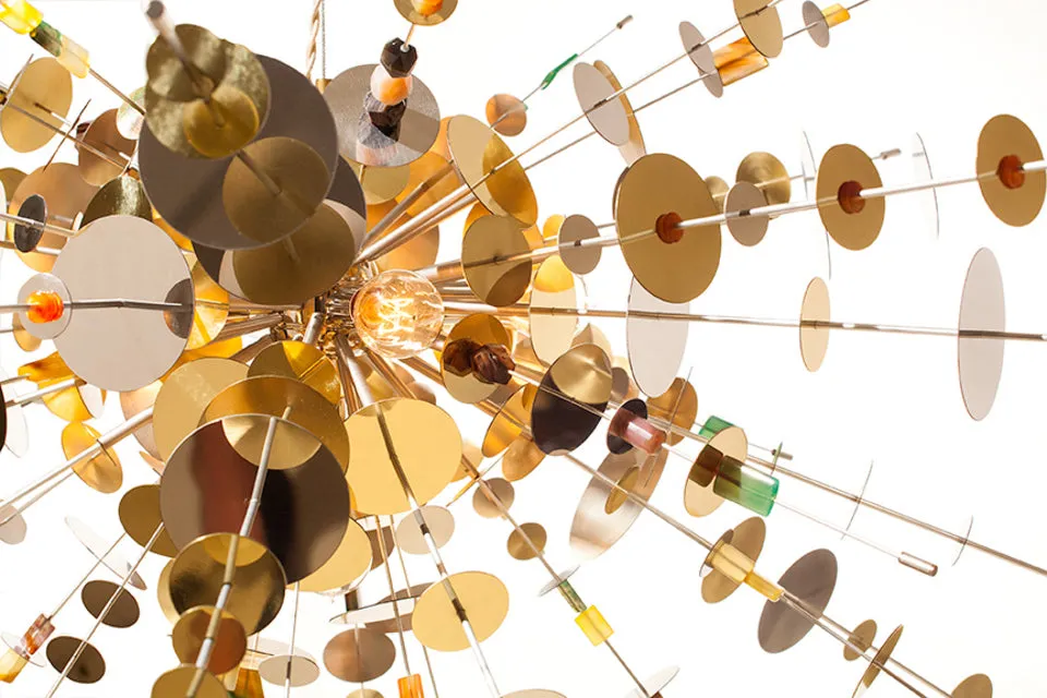 Confetti Pendant - Brass