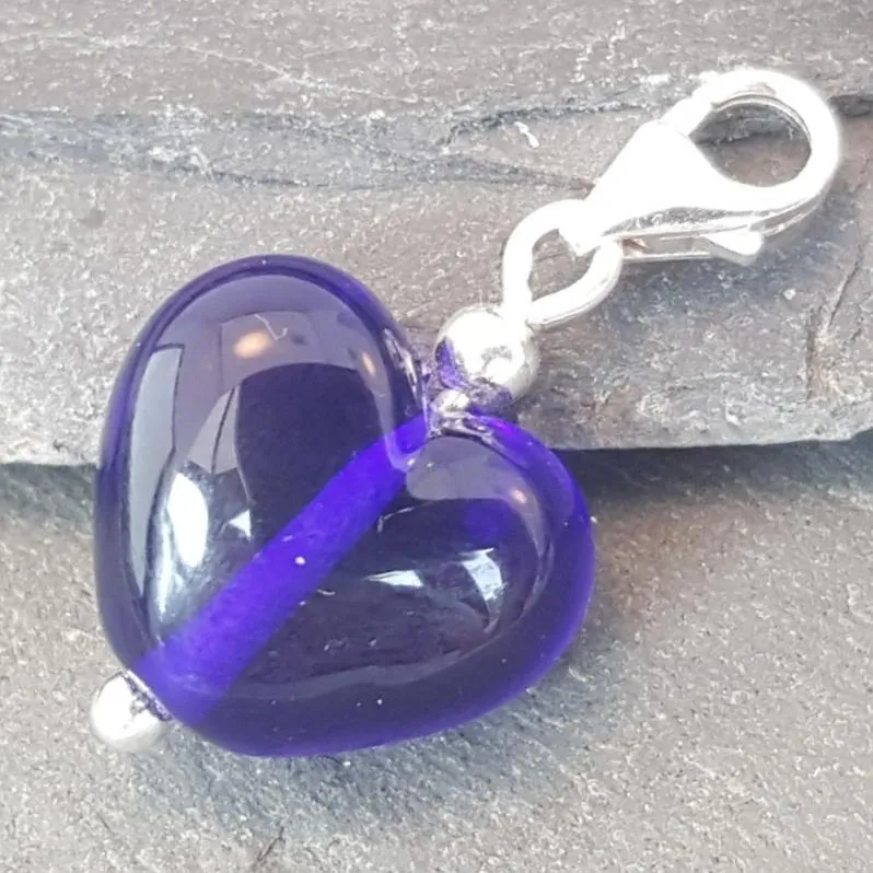 Cora Heart Clip on Charm - Velvet & Gloss Collection