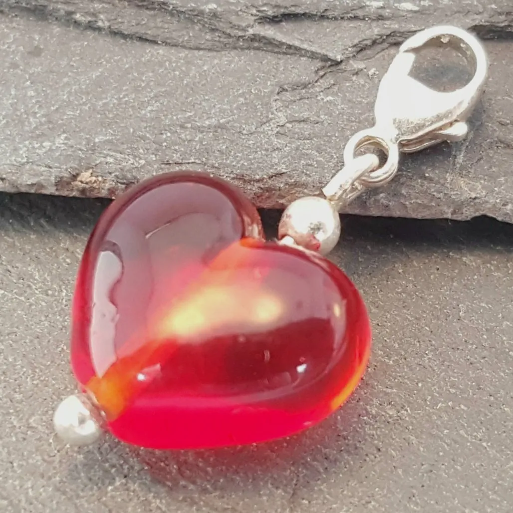 Cora Heart Clip on Charm - Velvet & Gloss Collection