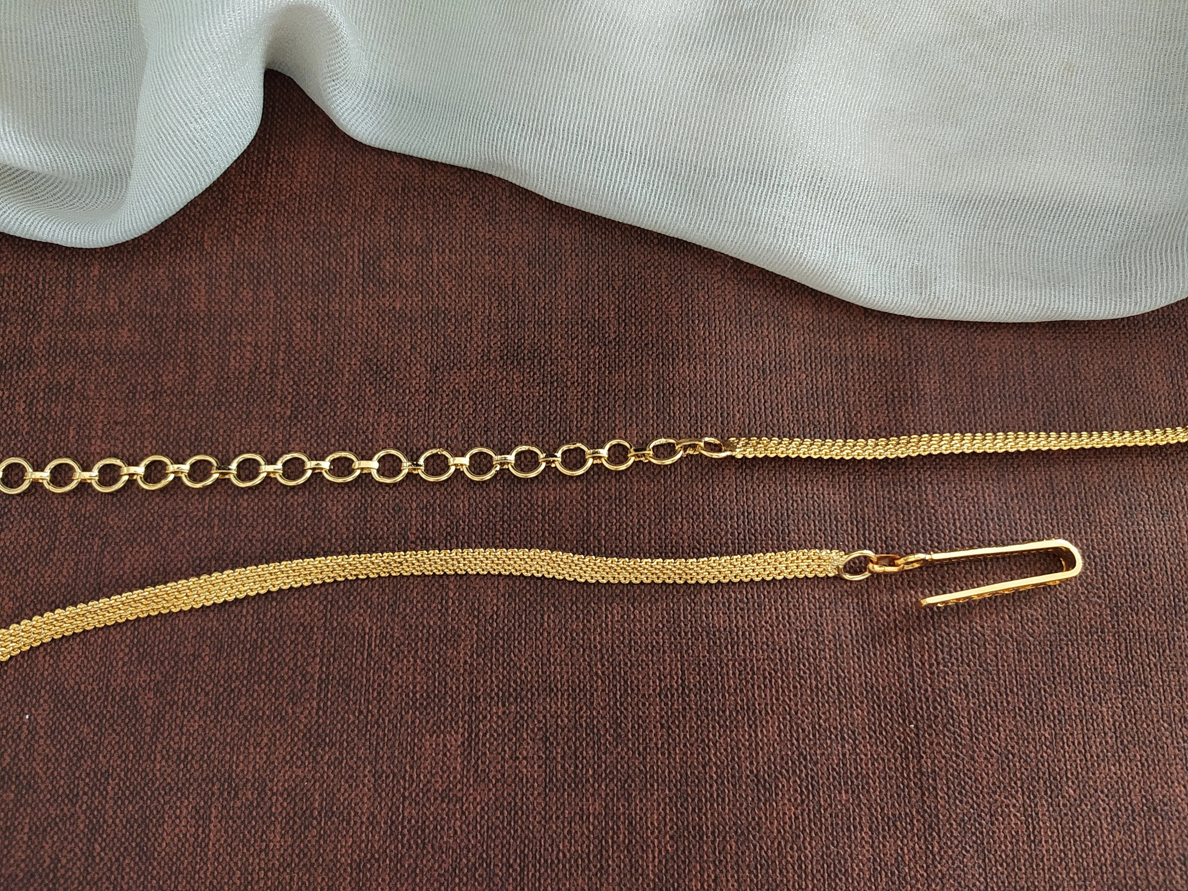 Dazzle and Define With Gold & Silver Dual-Tone Zircon Hip Chain
