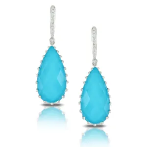 Doves St Barth's Blue 18k White Gold Earrings