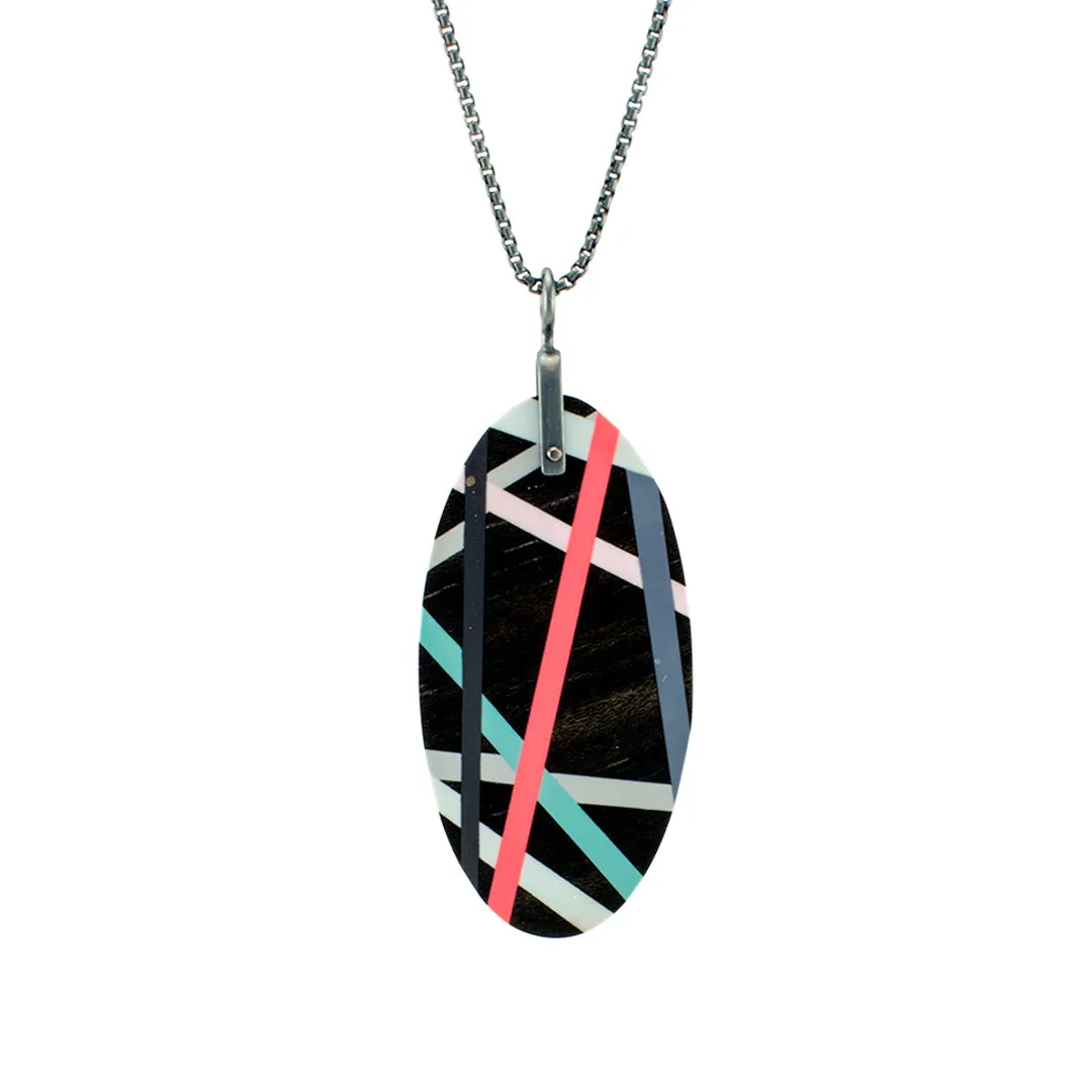 Ebony Wood Coral Pop Necklace
