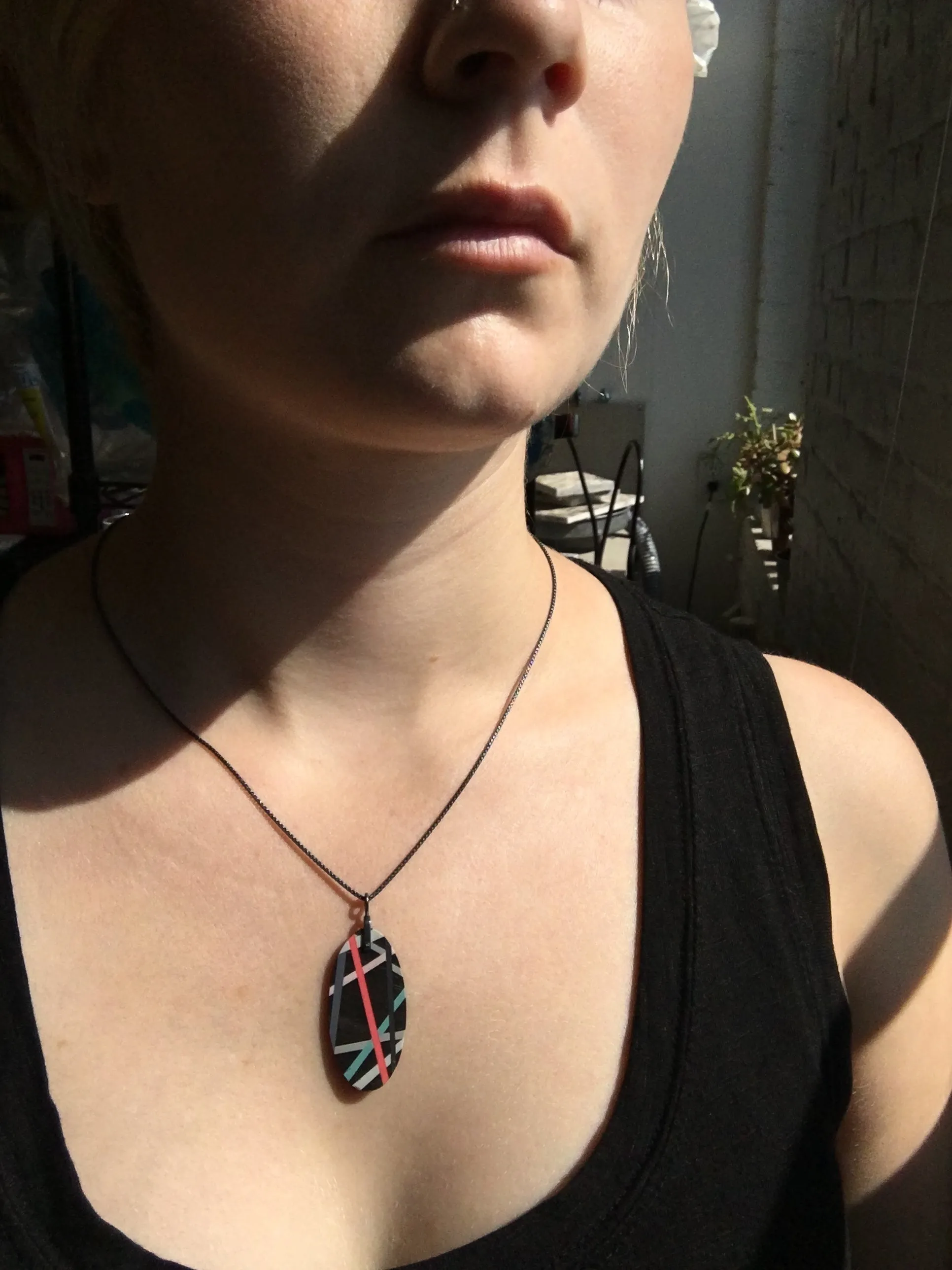 Ebony Wood Coral Pop Necklace