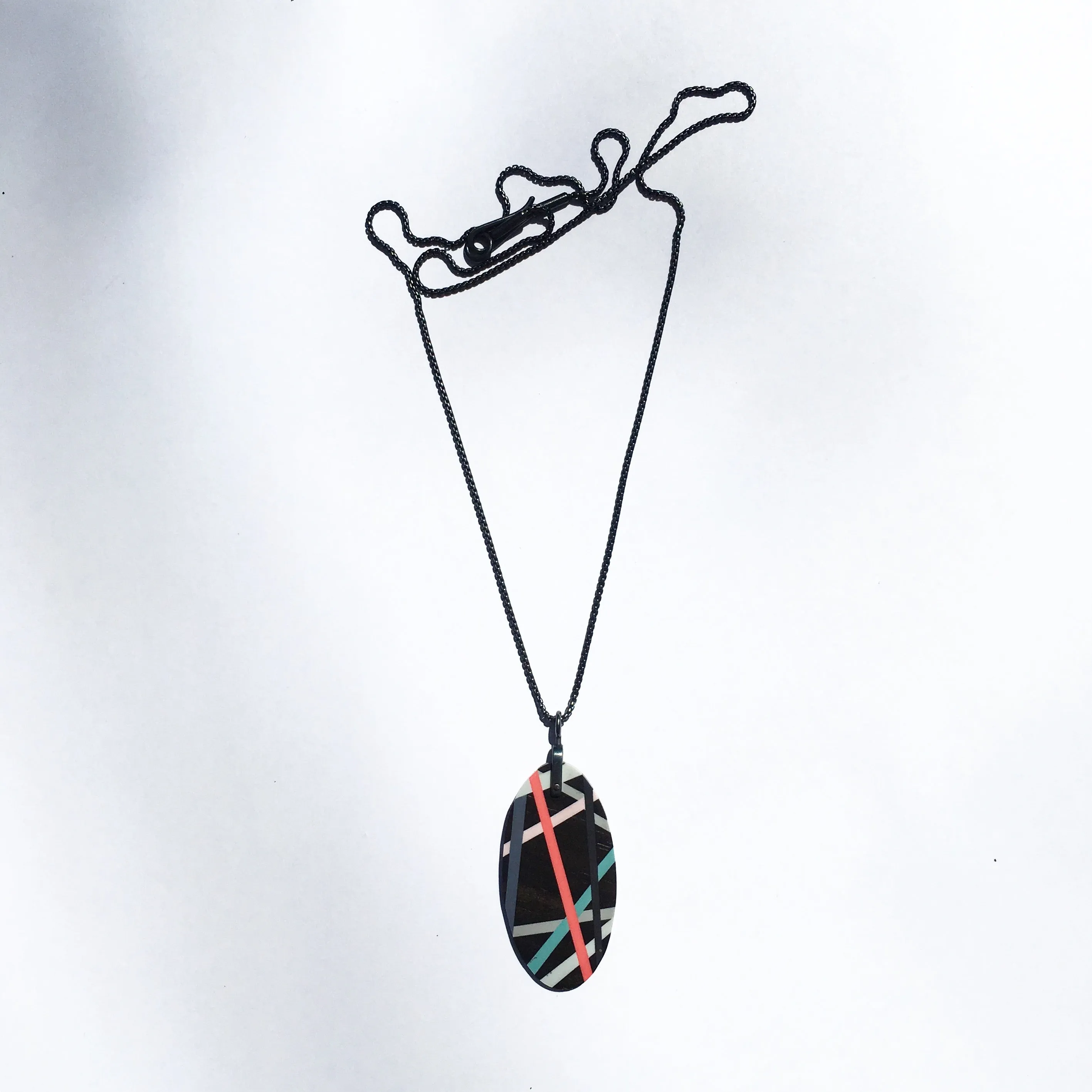 Ebony Wood Coral Pop Necklace