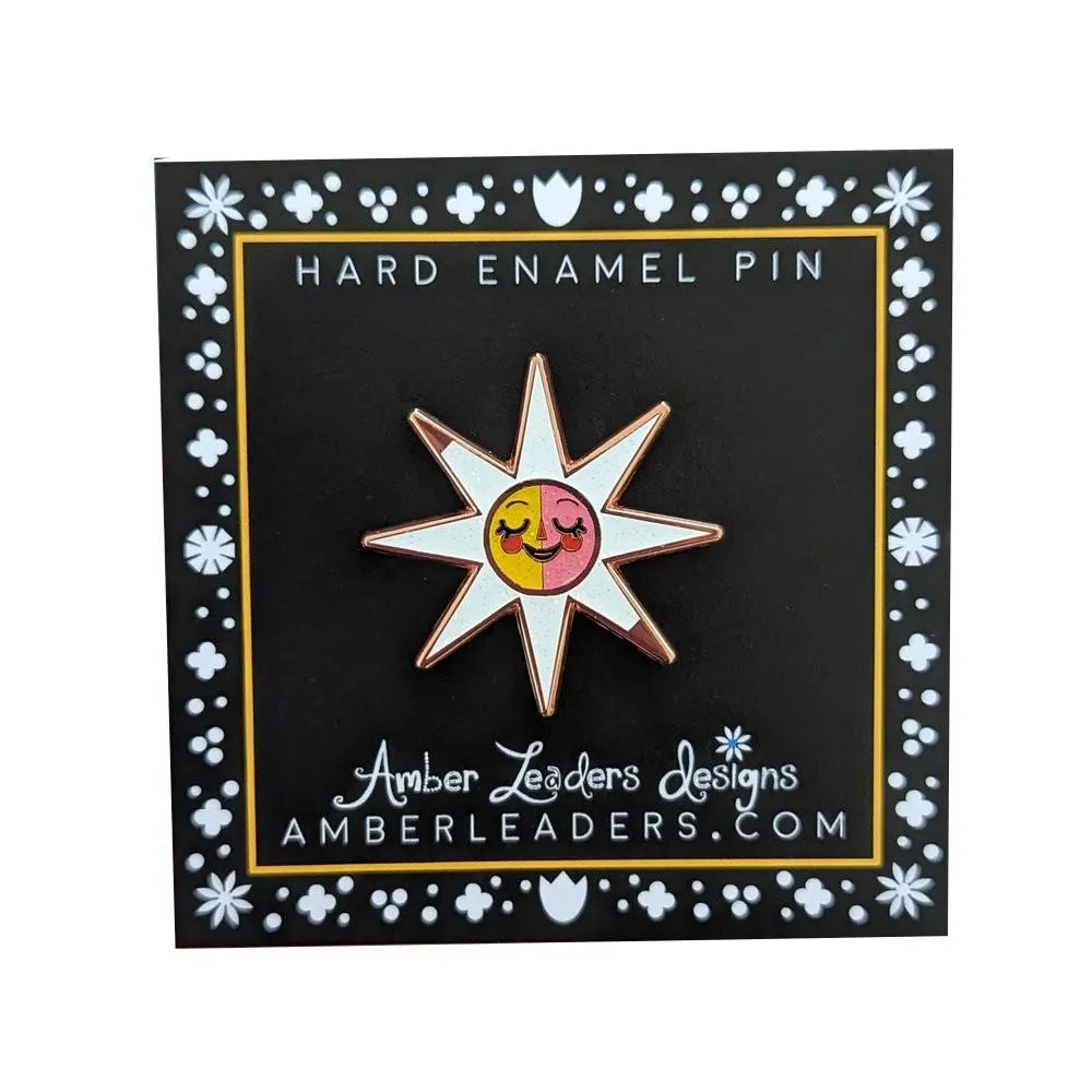 Enamel Pin - Rose Gold Sunshine by Amber Leaders Designs