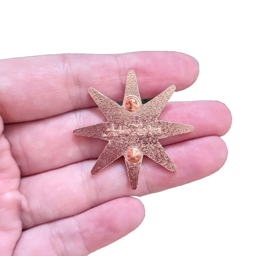 Enamel Pin - Rose Gold Sunshine by Amber Leaders Designs