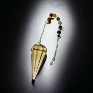 Faceted Natural Citrine Citrine Pendulum