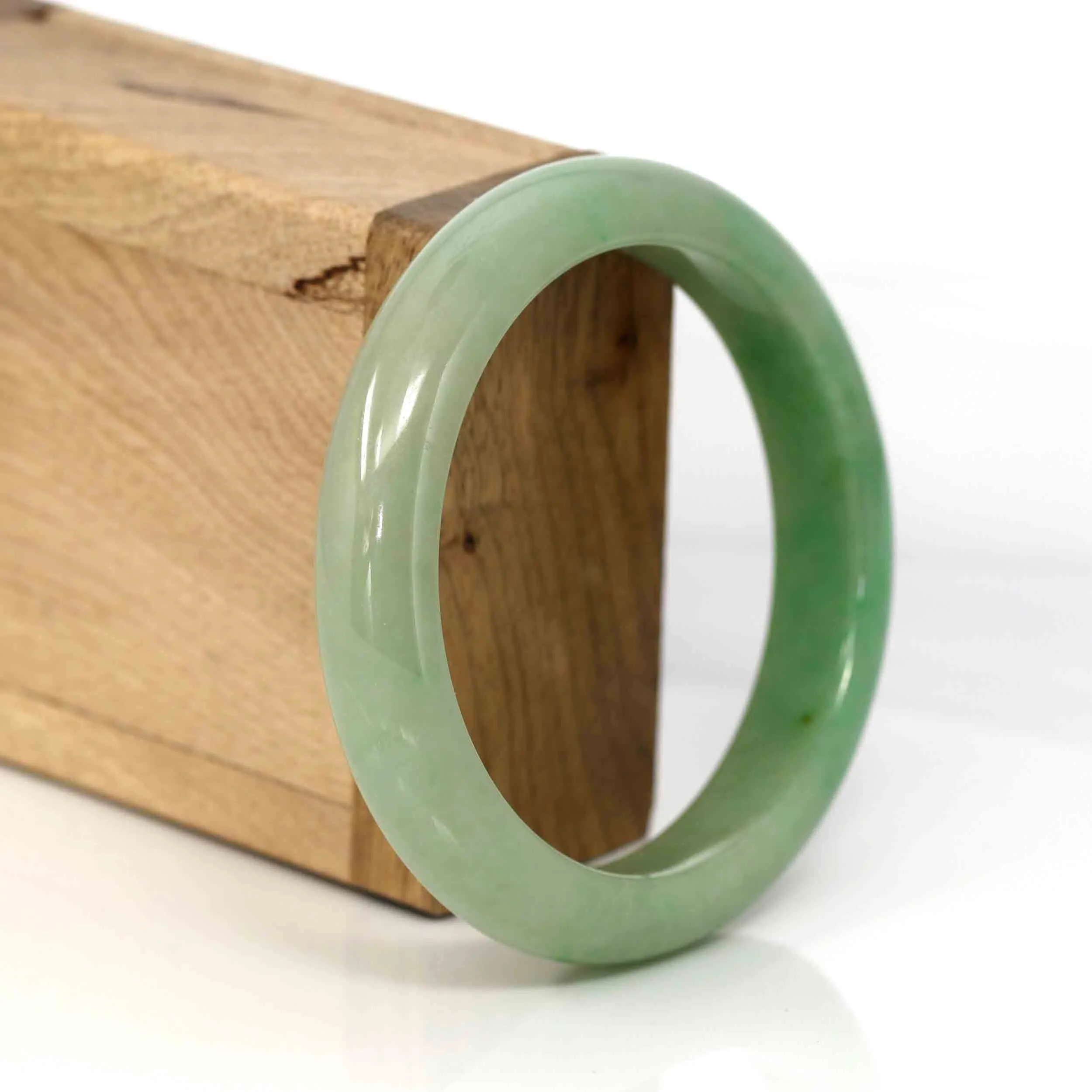 Genuine Burmese Yellow- Green Jadeite Jade Bangle (58.15 mm) #330