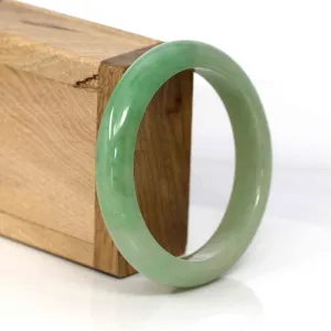 Genuine Burmese Yellow- Green Jadeite Jade Bangle (58.15 mm) #330