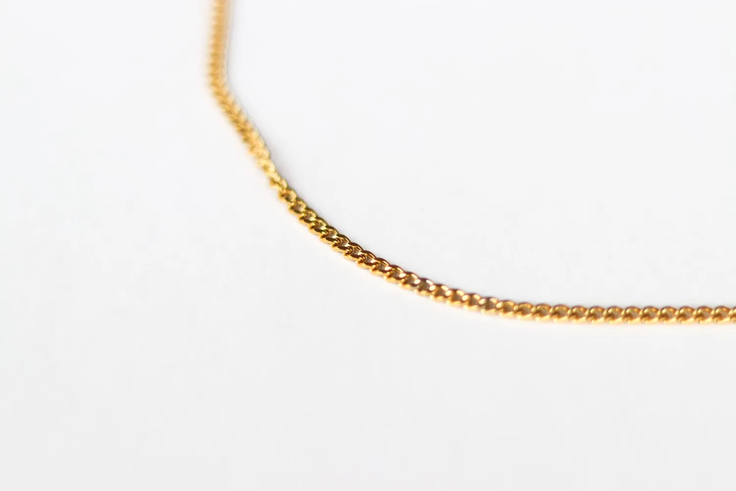 Gold tone chain anklet for men, minimalist mens ankle bracelet