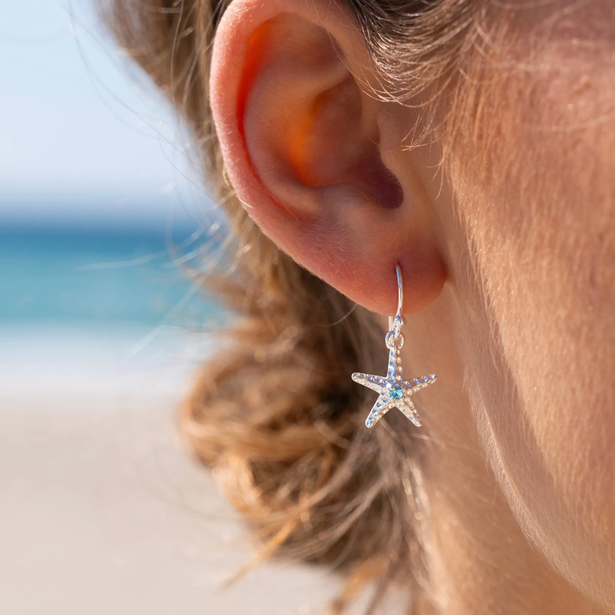 Island starfish earrings