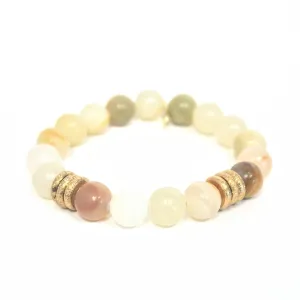 Jade Crystal Bracelet | Citron   Gold