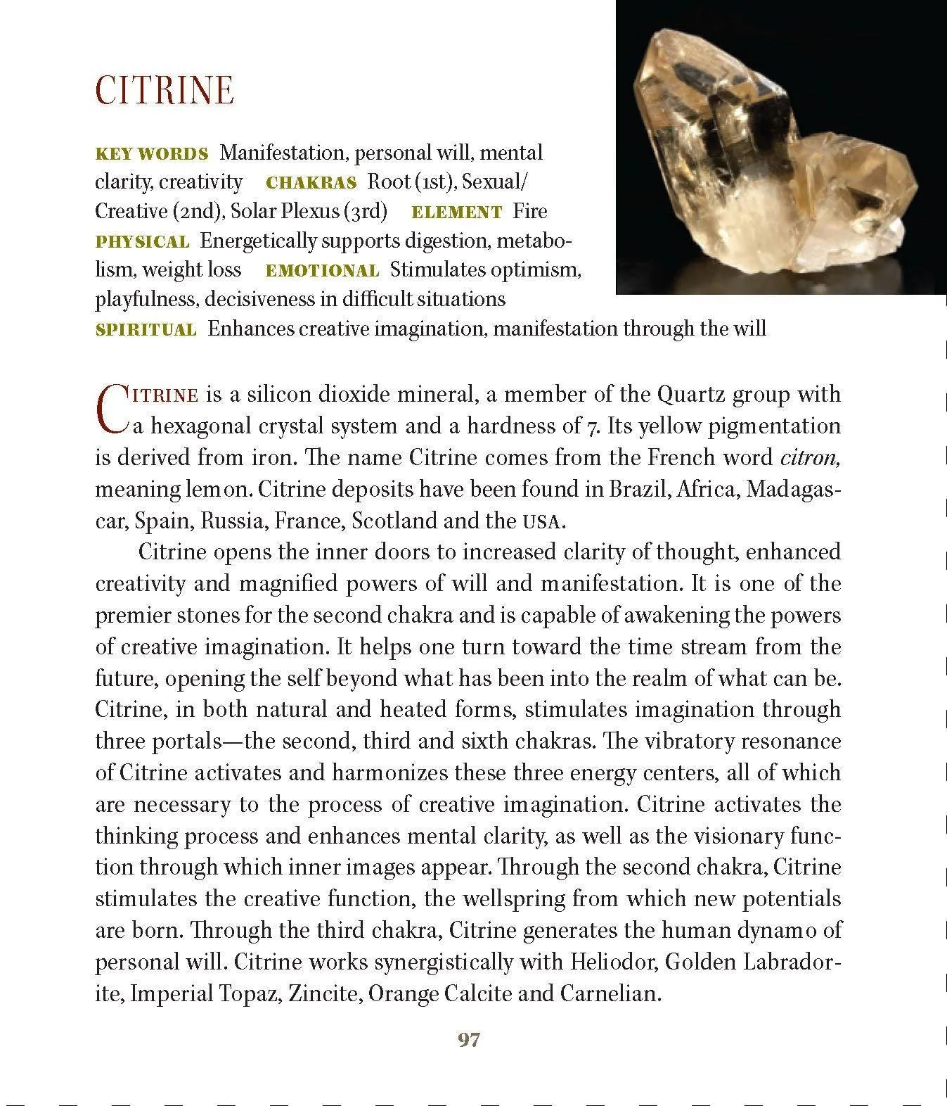 John of God Quartz Citrine DT Double Master Dow Crystal