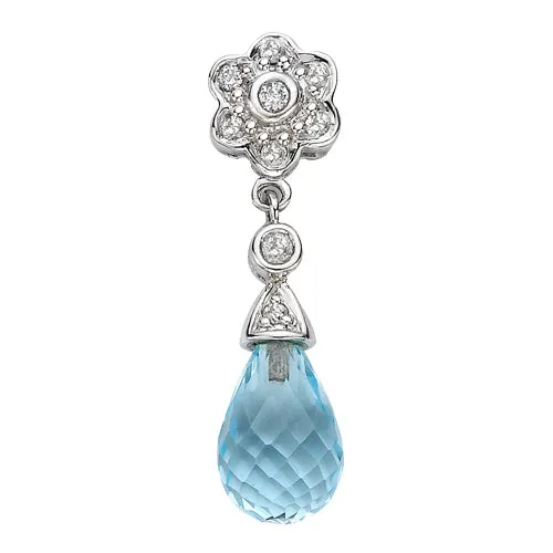 KATARINA Diamond and Blue Topaz Jewelry Set