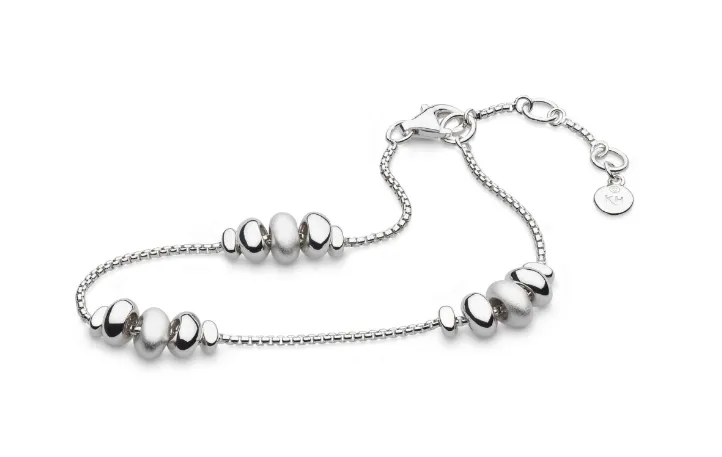 Kit Heath Sterling Silver Rhodium Plated Tumble Sand Station Bracelet (SI6826)