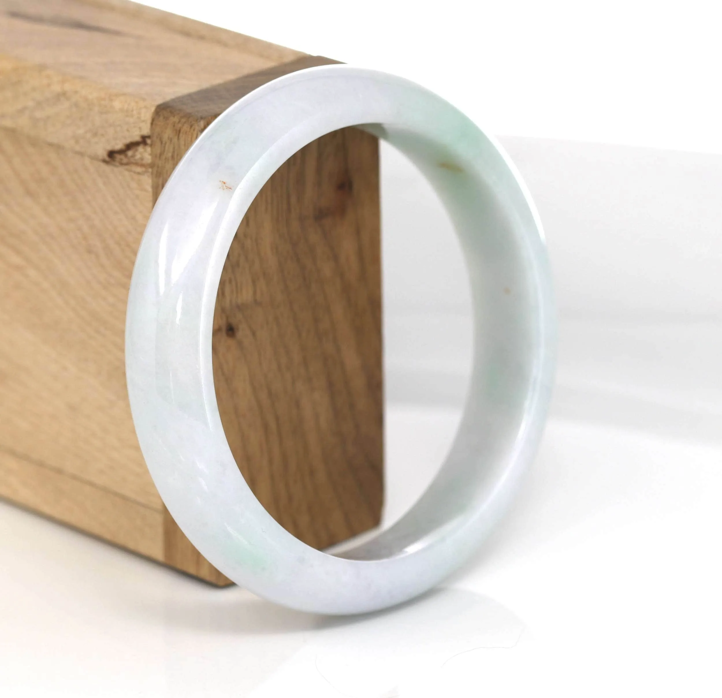 Lavender-Green Natural Burmese Jadeite Jade Bangle (58.34 mm )#477