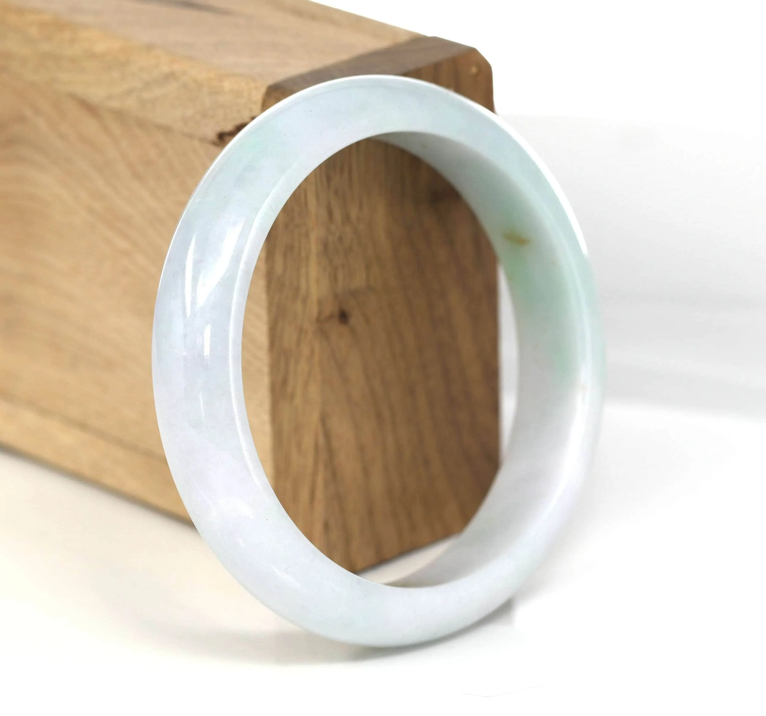 Lavender-Green Natural Burmese Jadeite Jade Bangle (58.34 mm )#477