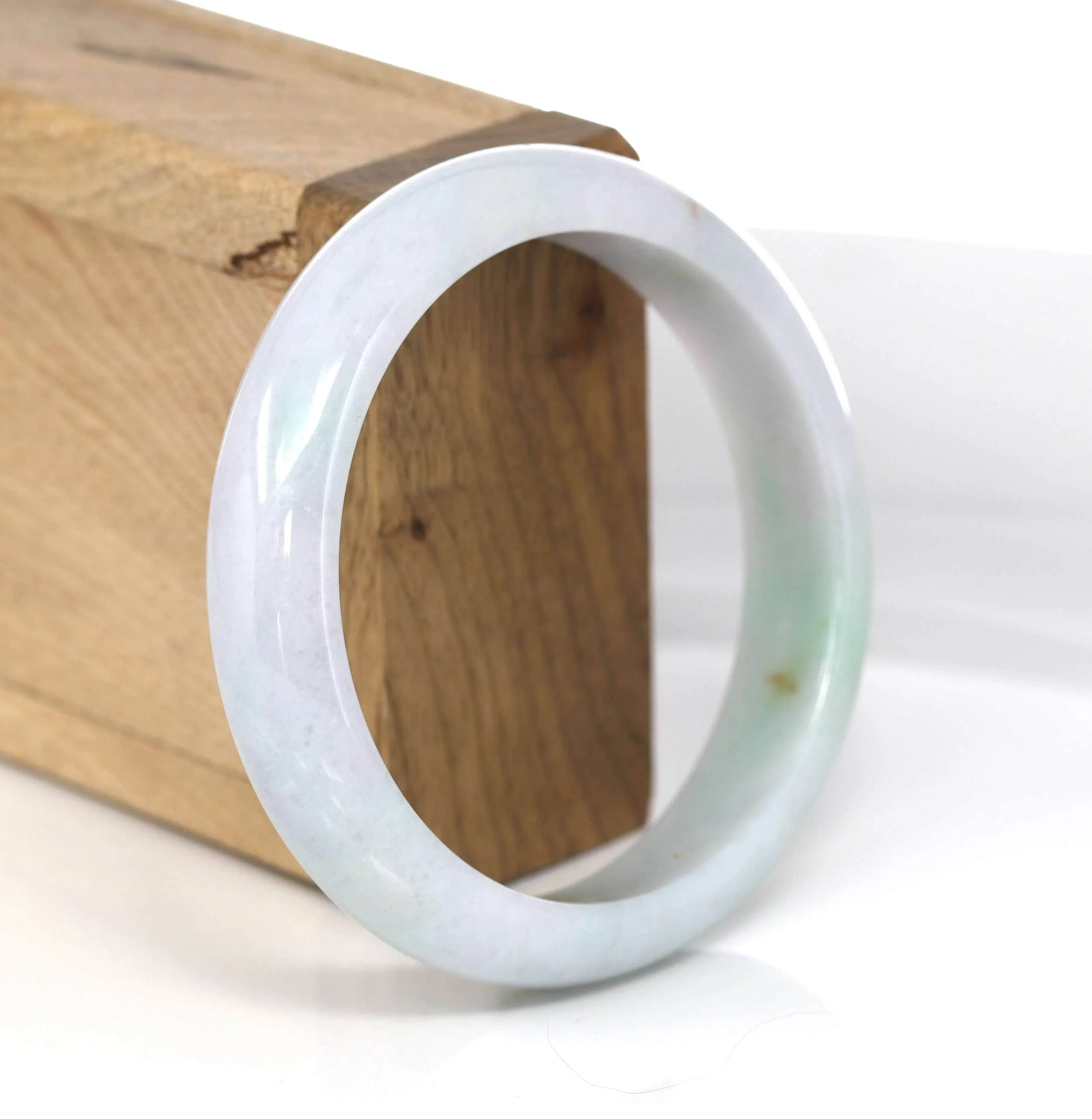 Lavender-Green Natural Burmese Jadeite Jade Bangle (58.34 mm )#477