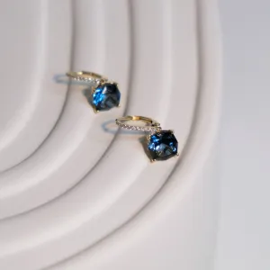 London Blue Topaz & Diamond Earrings