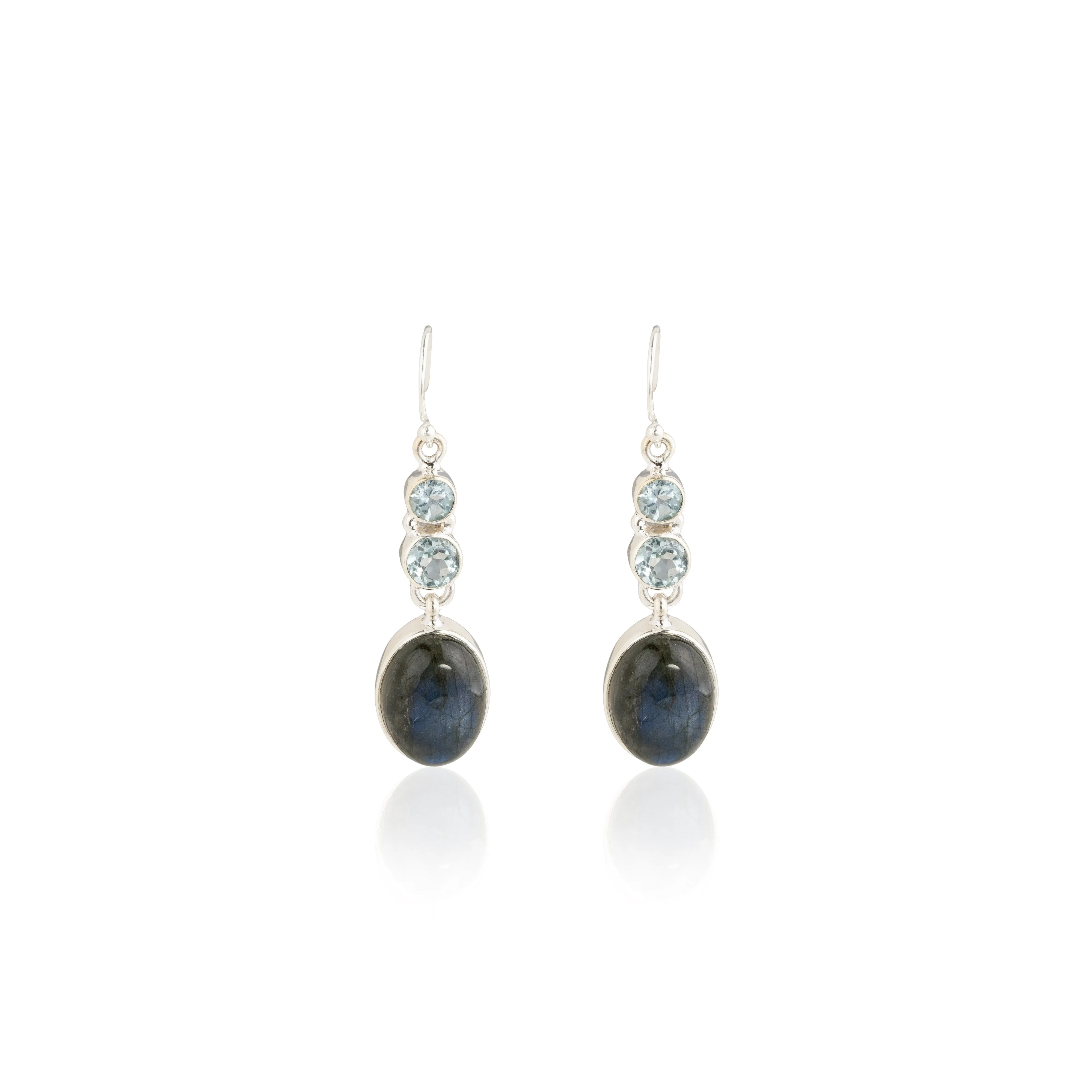 Lucinda, Gemstone Drop Earrings, Sterling Silver