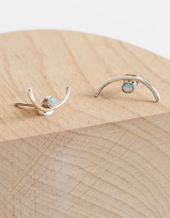 Lumo Opal Arc Studs