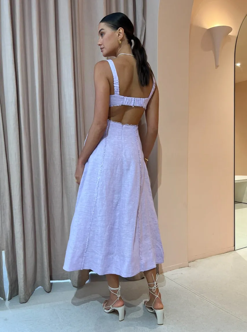 Mon Renn Dusk Midi Dress in Lilac