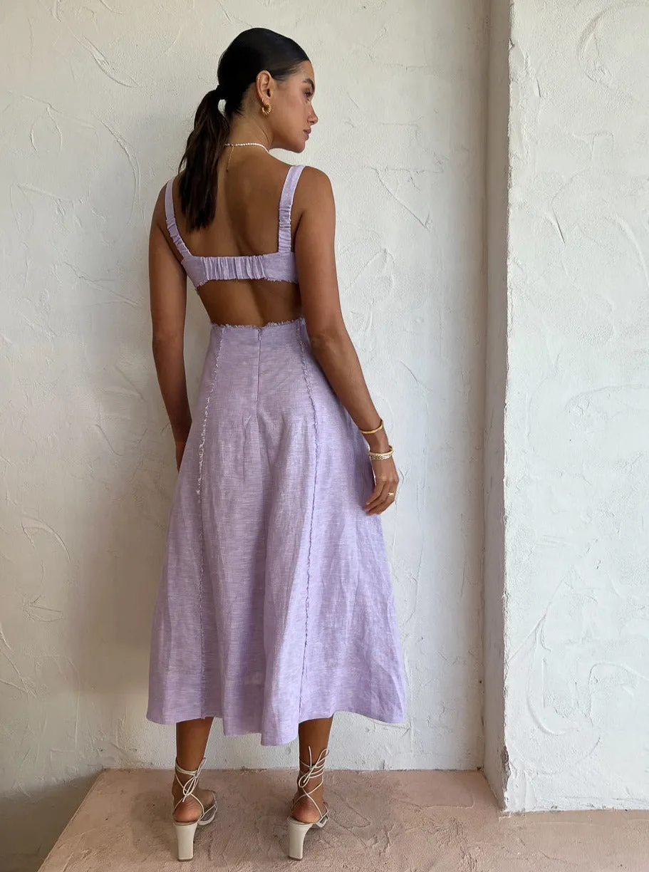 Mon Renn Dusk Midi Dress in Lilac