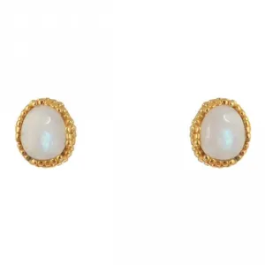 Moonstone Post Earrings