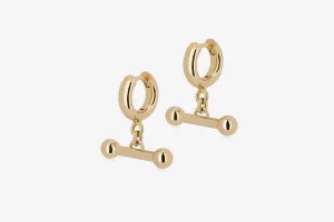 Mosaic Huggies - 22 Carat Gold Gilded