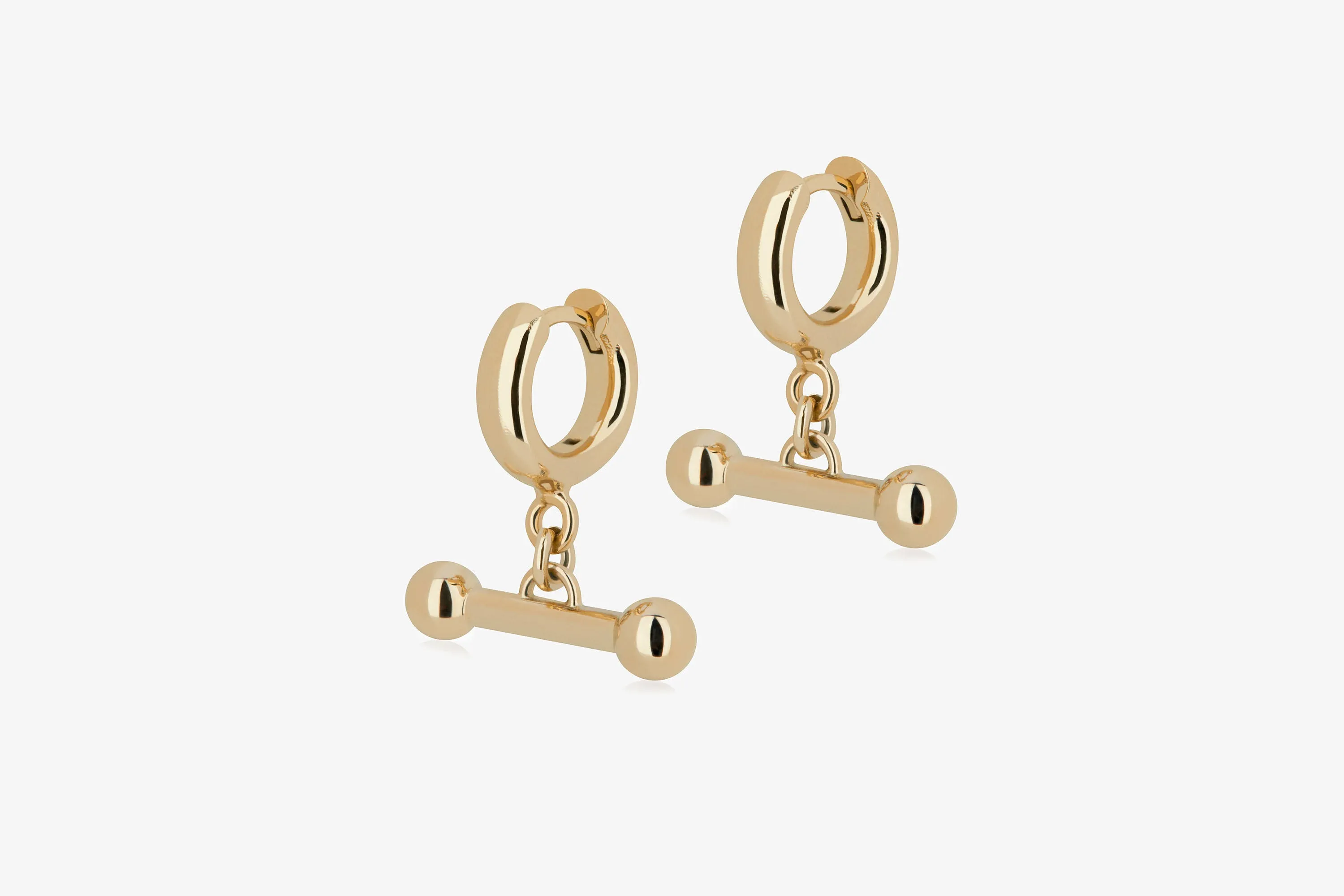 Mosaic Huggies - 22 Carat Gold Gilded