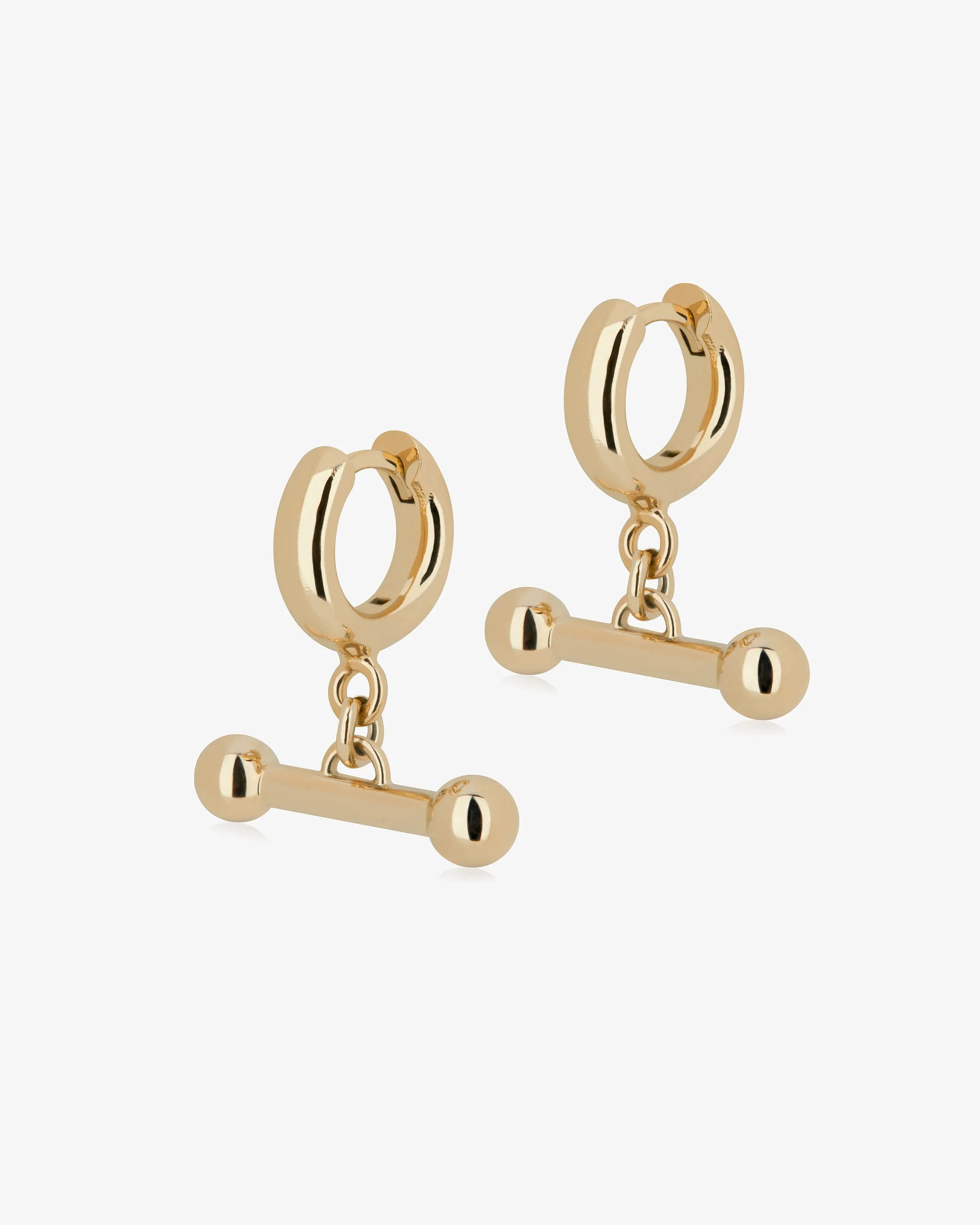 Mosaic Huggies - 22 Carat Gold Gilded