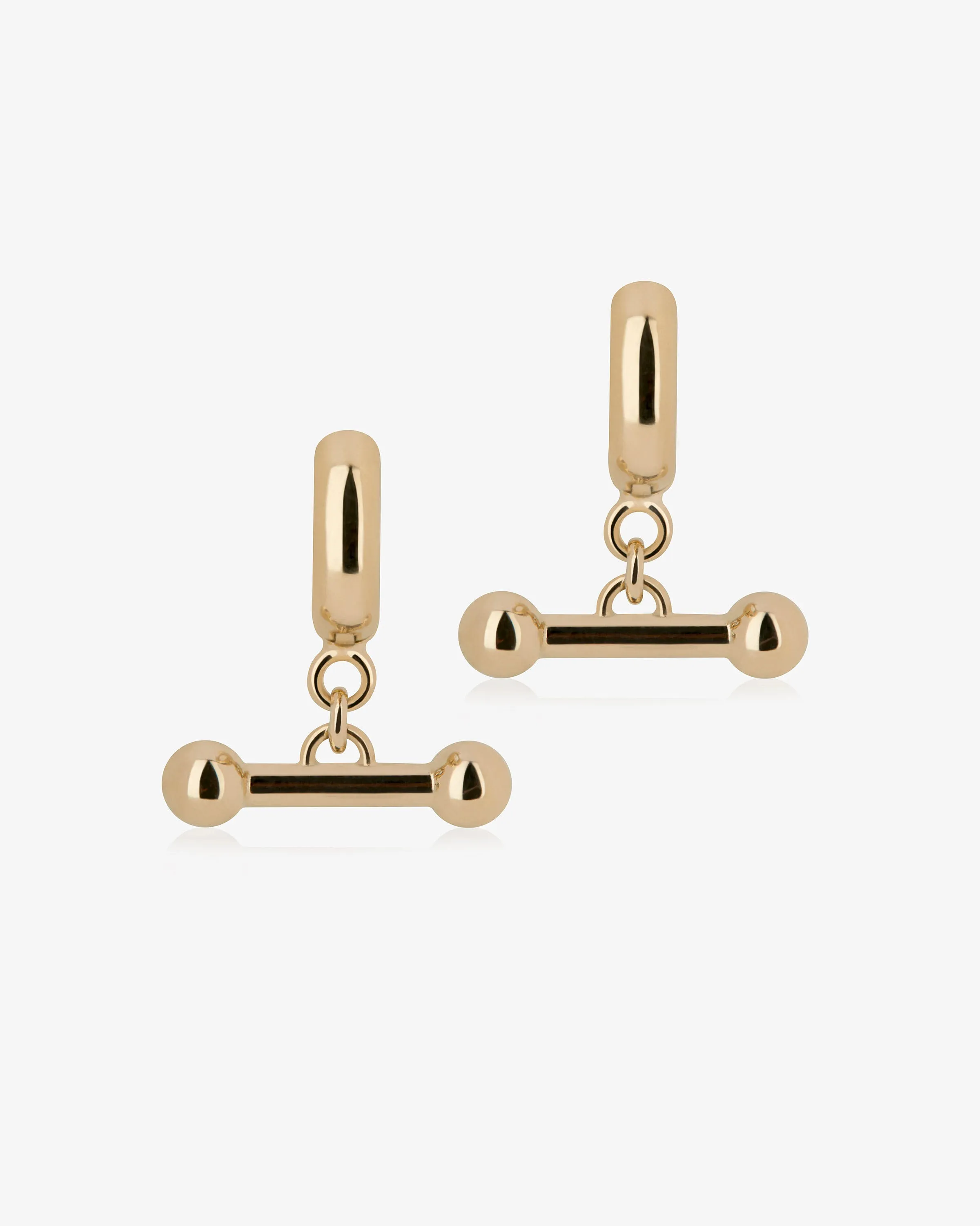 Mosaic Huggies - 22 Carat Gold Gilded