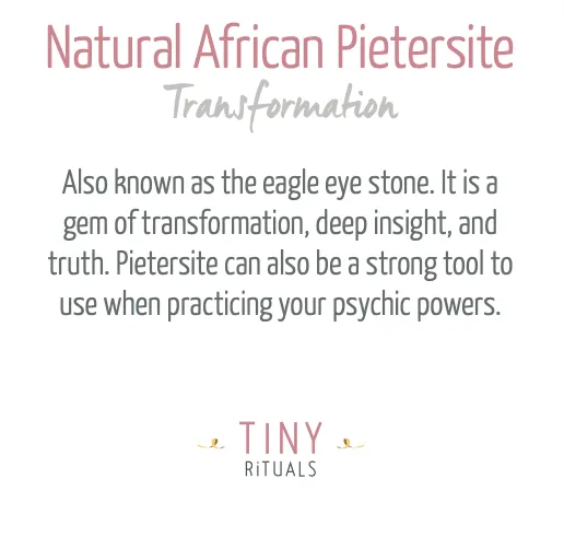 Natural African Pietersite Energy Bracelet by Tiny Rituals