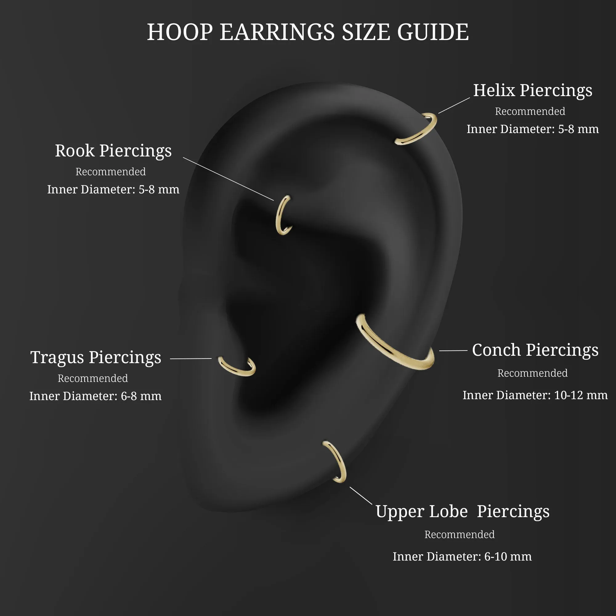 Natural Diamond Helix Huggie Hoop Earring