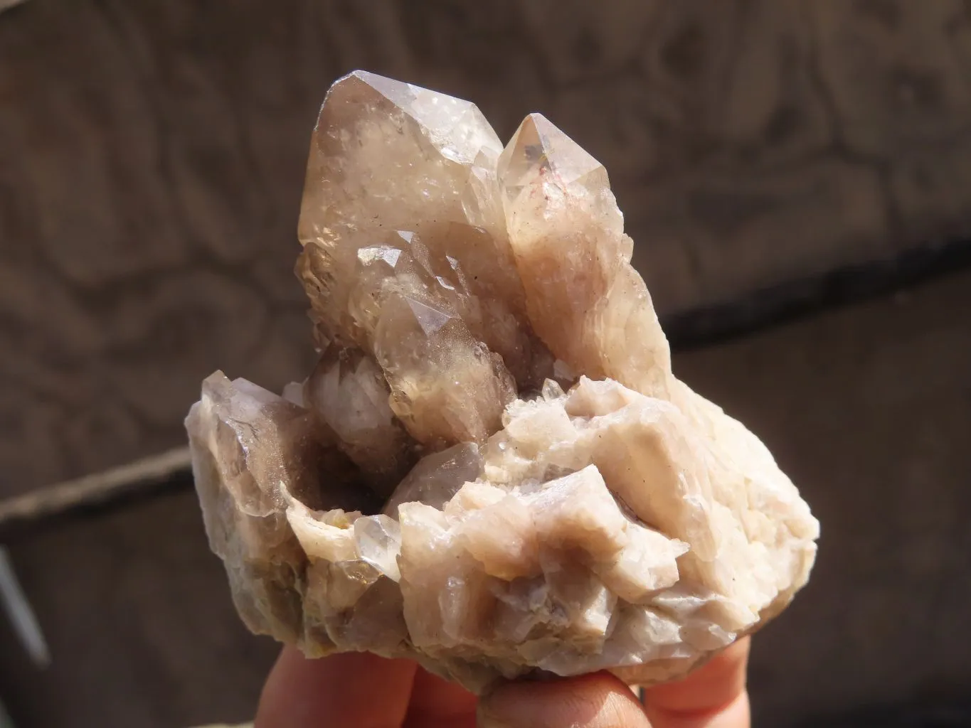Natural Smokey Quartz Clusters x 6 From Congo