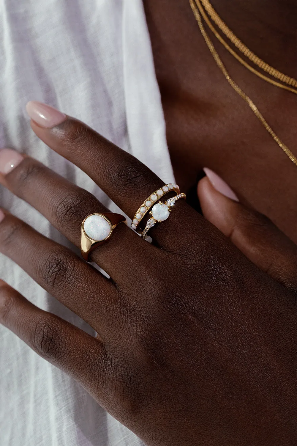 Opal Dream Ring 14K Gold Plated