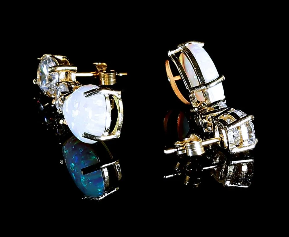 Opal Paste Long Earrings