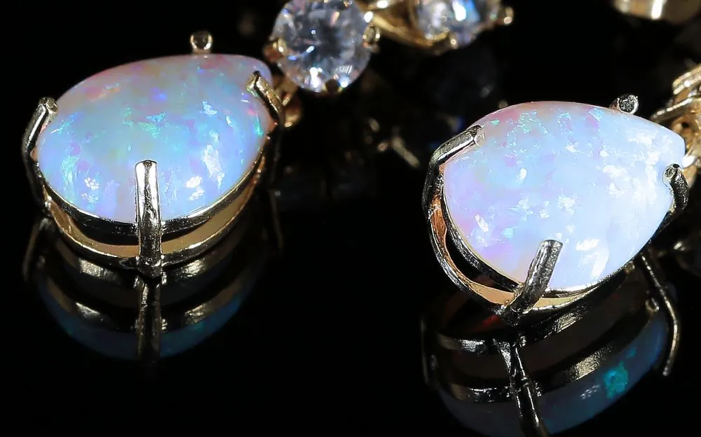 Opal Paste Long Earrings