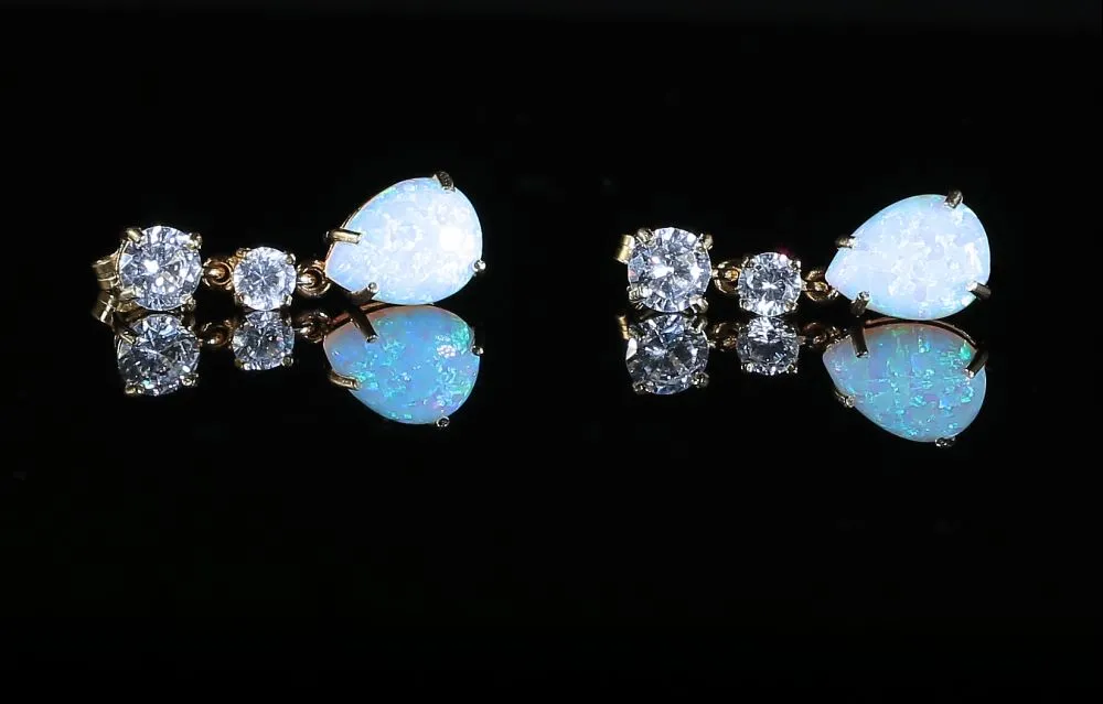 Opal Paste Long Earrings