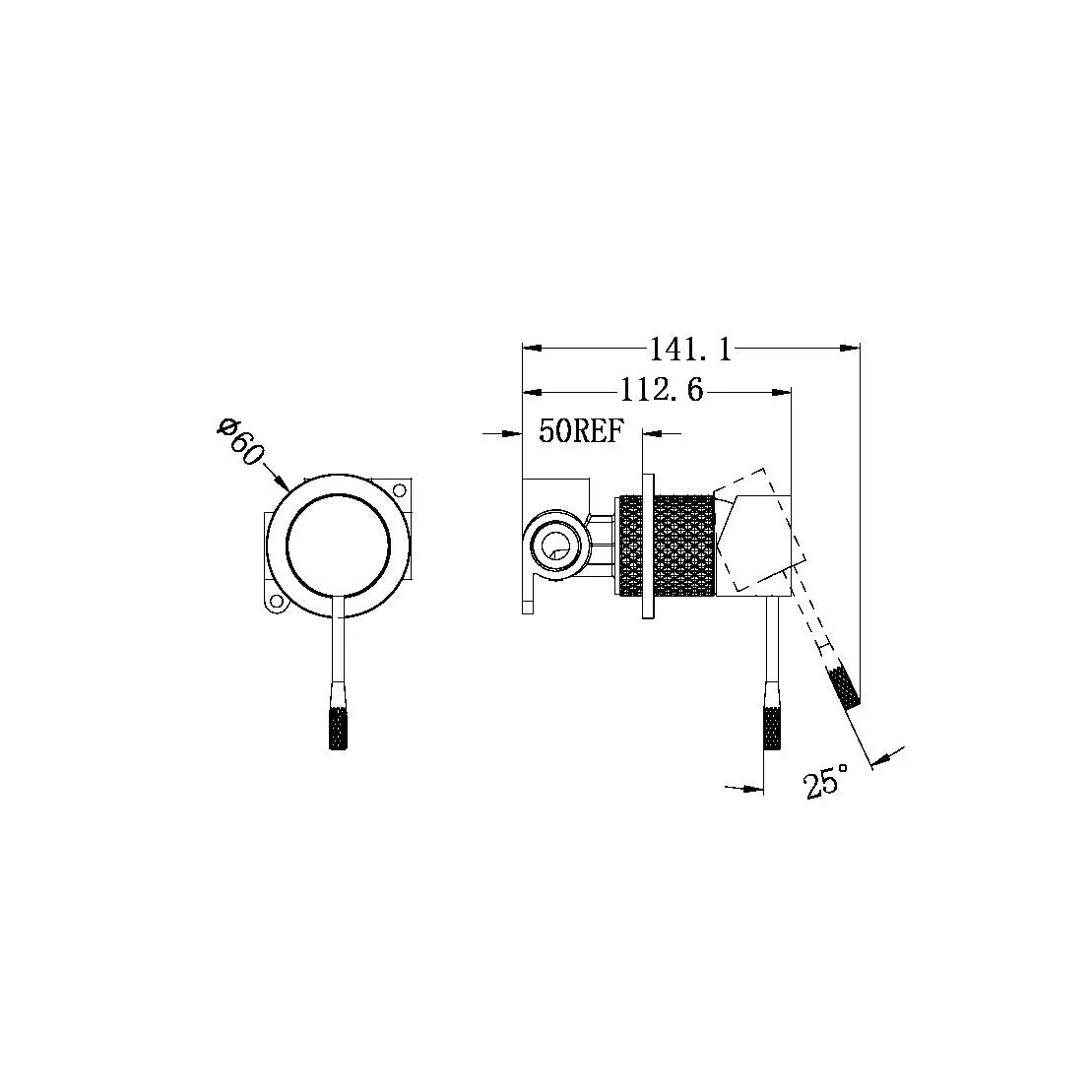 Opal Shower Mixer BRUSHED NICKE YSW2519-09-BN