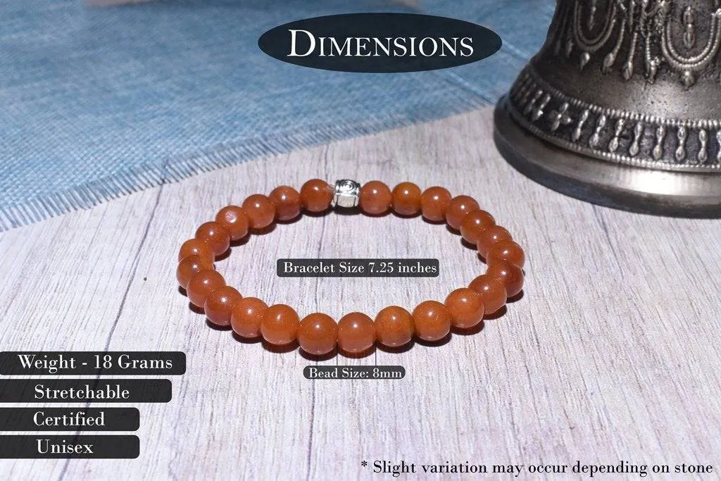 Original Unisex Aventurine Bracelet - Orange
