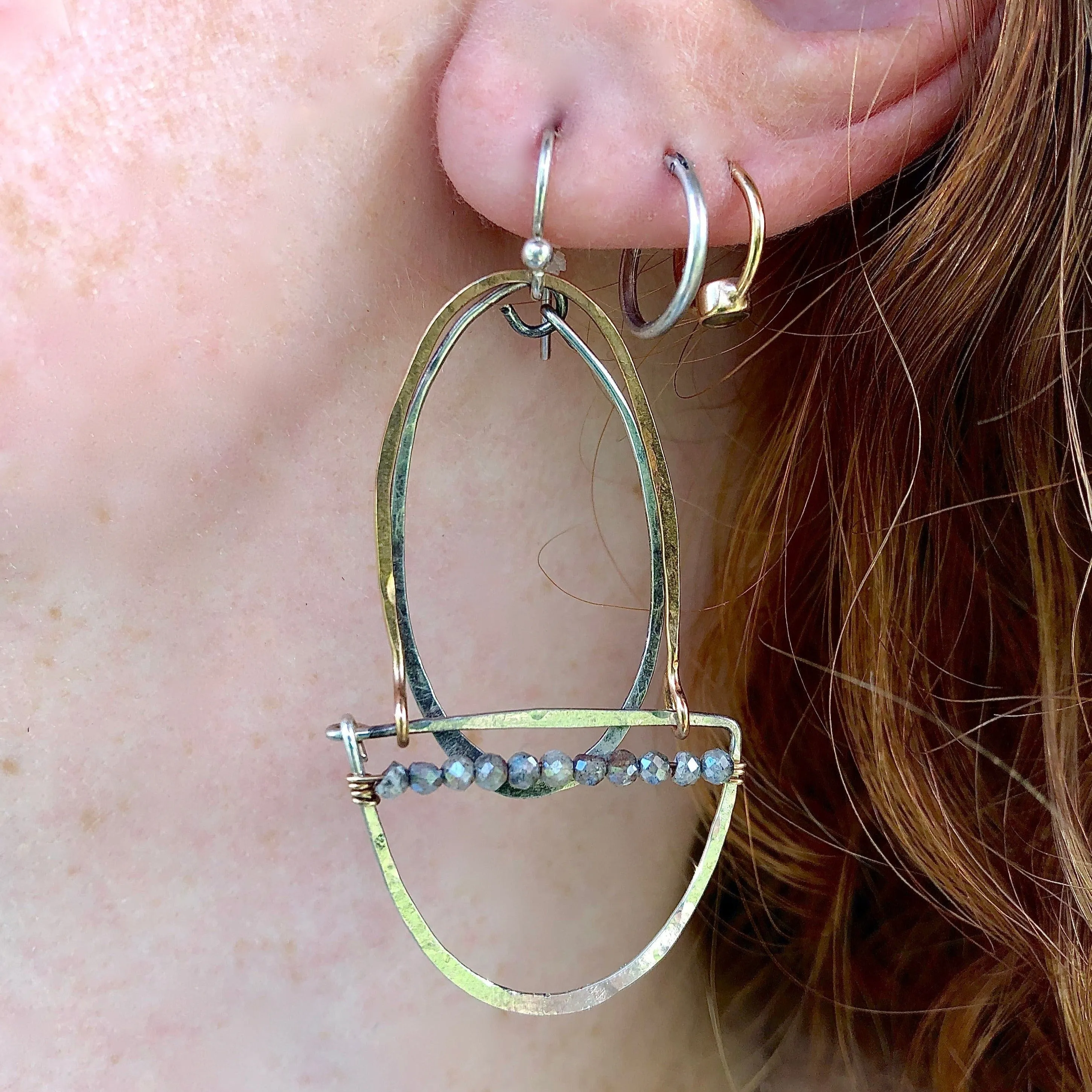Oval Moonrise Earring