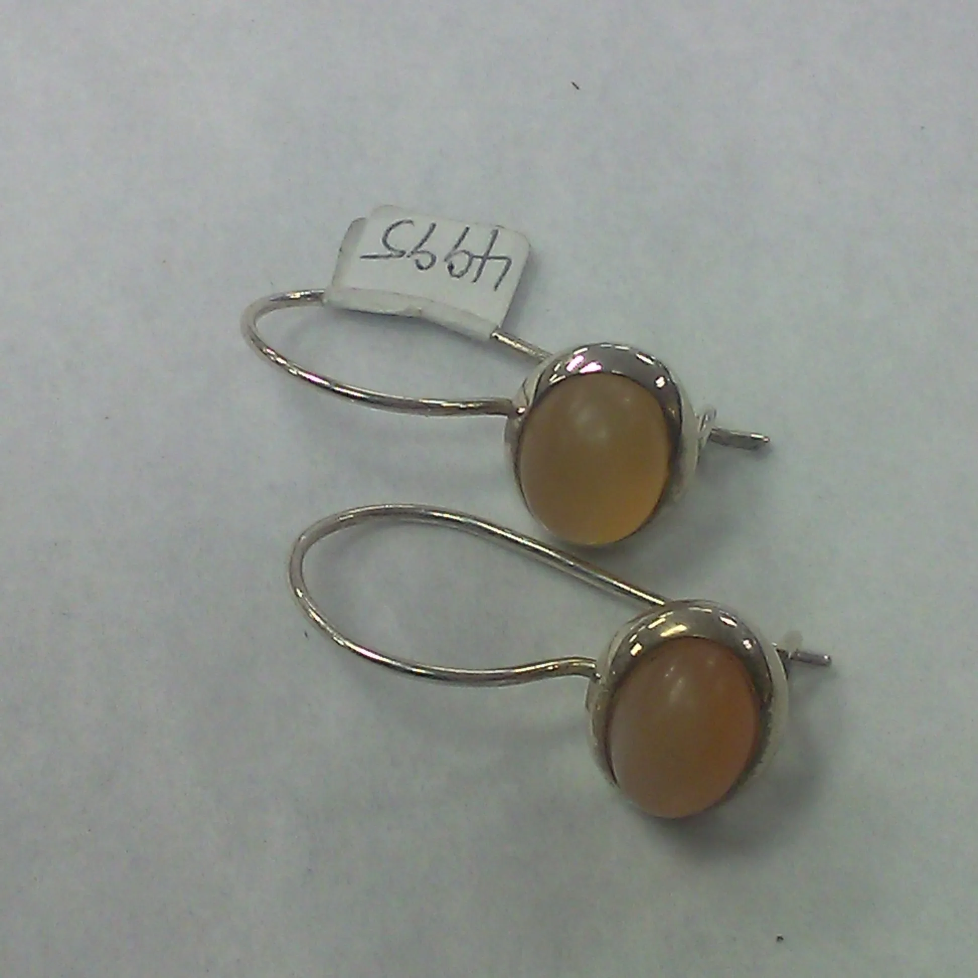 Peach moonstone earrings