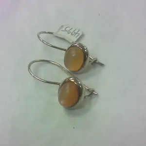 Peach moonstone earrings