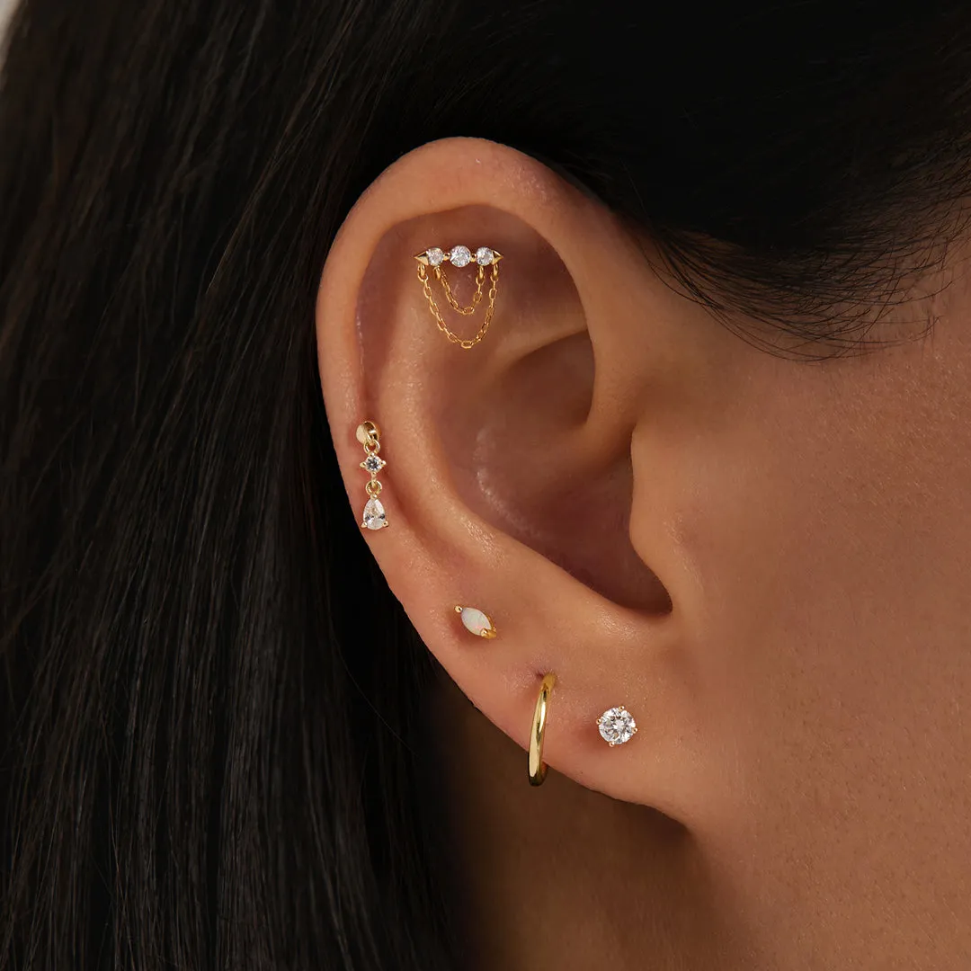 PETAL | Opal Threadless Flatback Earring